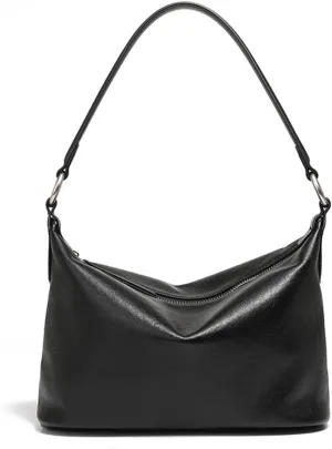 Stylish Soft Leather Shoulder Bags for Women - Lightweight Hobo Crossbody Handbag with 2 Straps for Everyday Use