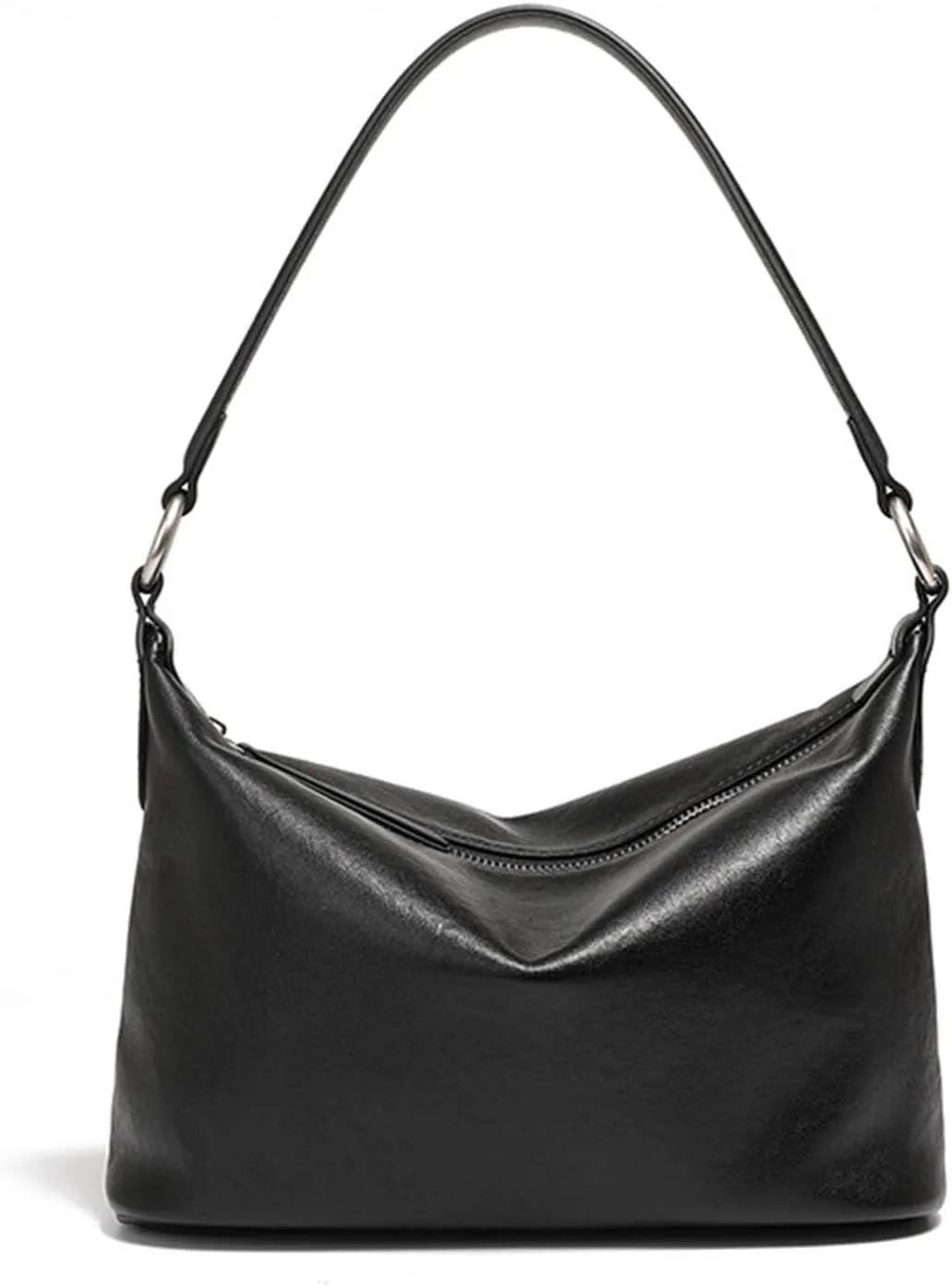 Stylish Soft Leather Shoulder Bags for Women - Lightweight Hobo Crossbody Handbag with 2 Straps for Everyday Use