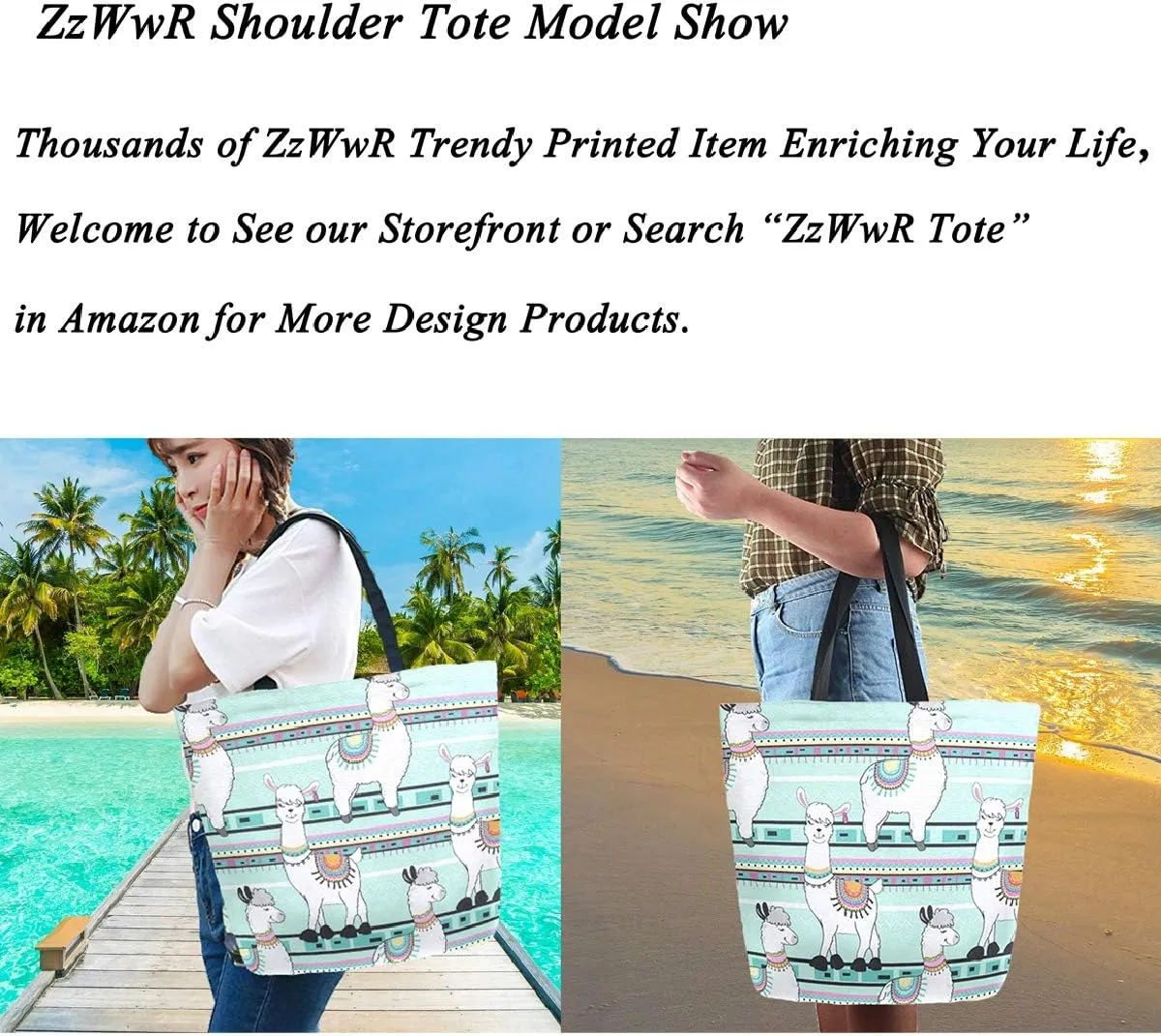 Stylish Sweet Hearts Pattern Extra Large Canvas Shoulder Tote Top Handle Bag for Gym Beach Weekender Travel Shopping