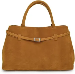 Suede Tote Bag for Women, Womens Purse Slouchy Hobo Handbag Brown Retro Top Handle Bag, Fashion Shoulder Satchel Work Bags