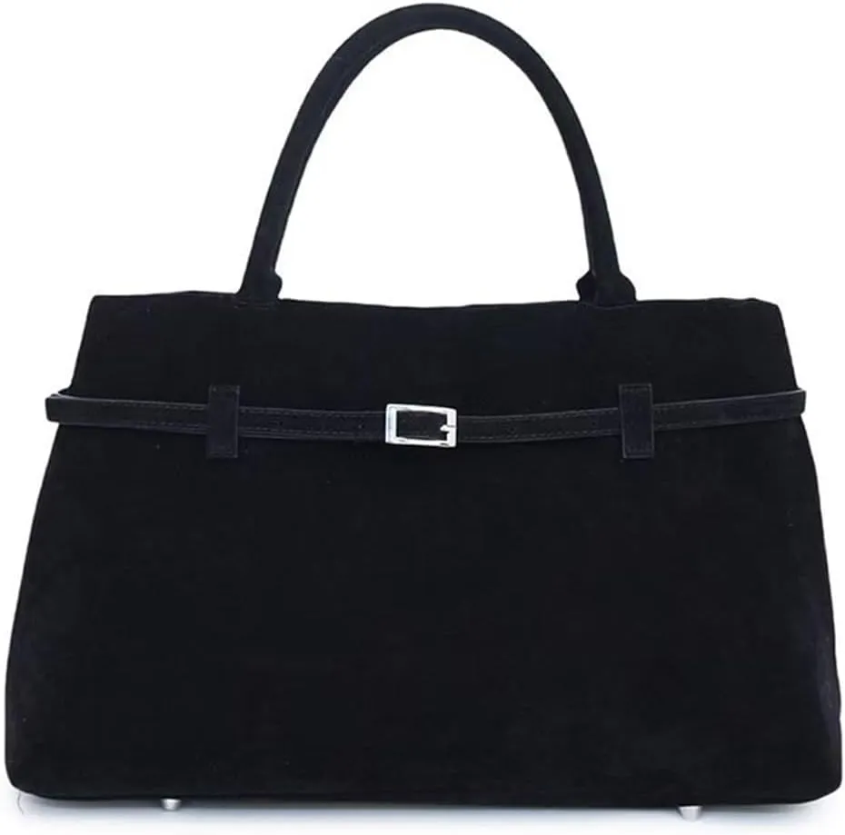 Suede Tote Bag for Women, Womens Purse Slouchy Hobo Handbag Brown Retro Top Handle Bag, Fashion Shoulder Satchel Work Bags