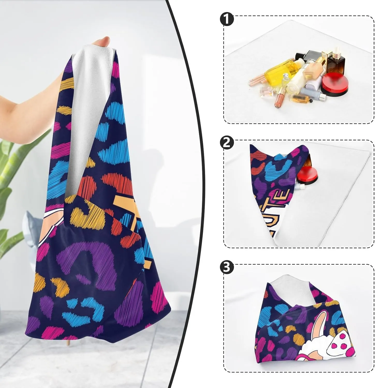 susiyo Cute Llama Alpaca Leopard Protective Wrap Anti-scratch Lens Camera Wrap Lens Protector Magic Self-Adhesive Cloth Wrapper Portable Cosmetic Bag Travel Organizer for Camera DSLR Laptop Accessorie