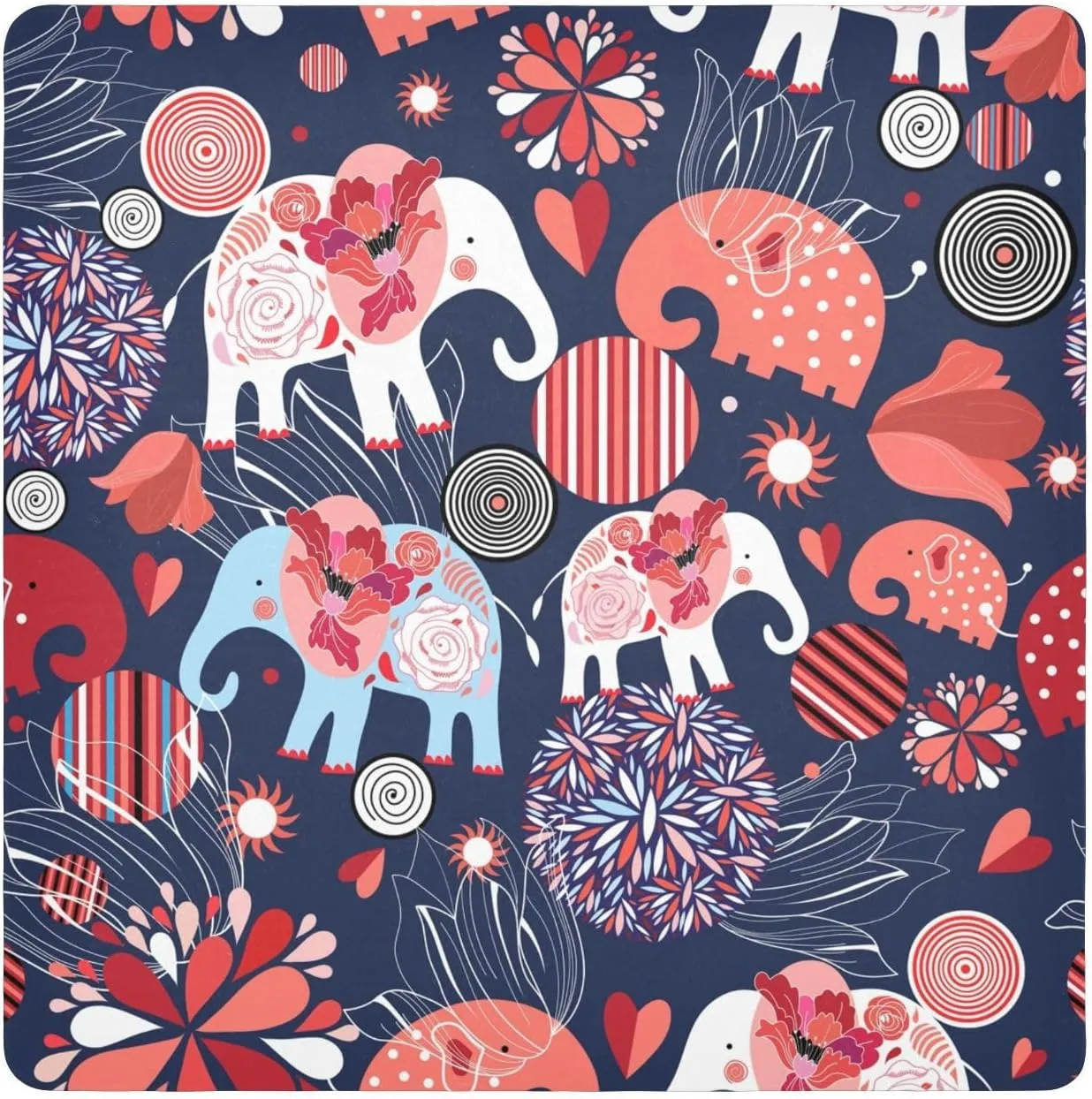 susiyo Elephants Boho Protective Wrap Anti-scratch Lens Camera Wrap Lens Protector Magic Self-Adhesive Cloth Wrapper Portable Cosmetic Bag Travel Organizer for Camera DSLR Laptop Accessories