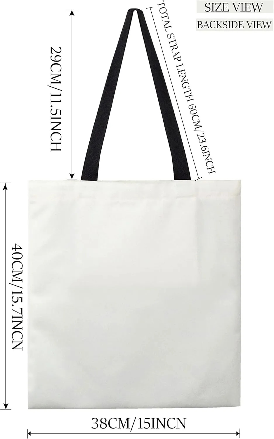 TeeYee Canvas Tote Shopping Bag Lightweight Beach Bag with Handles Reusable Grocery Bags Suitable for DIY Gift Activity
