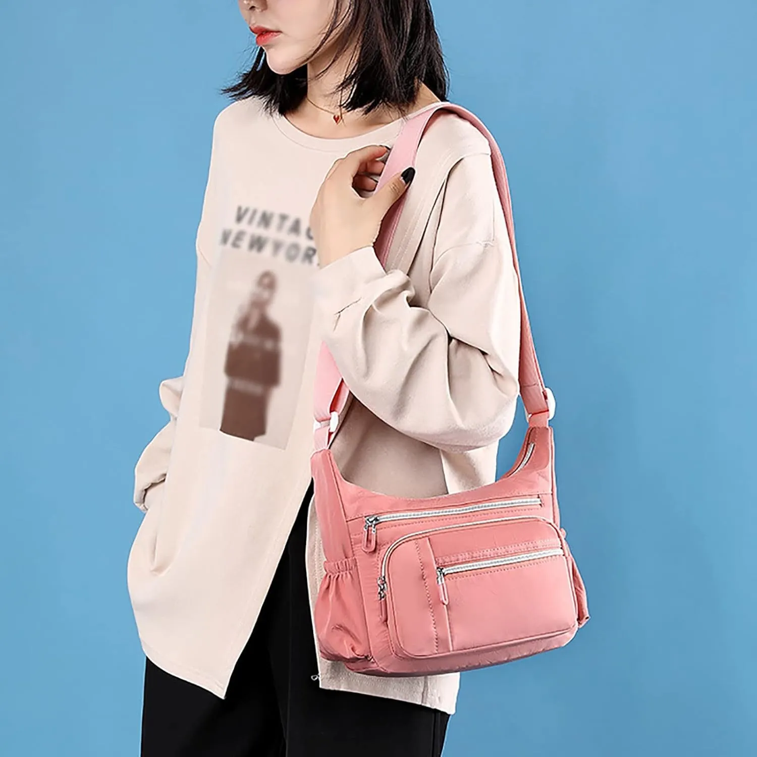 Tote Bag and Wallet Shoulder Shoulder Handbag For Women Roomy Multiple Pockets Bag Ladies Crossbody Purse Fashion