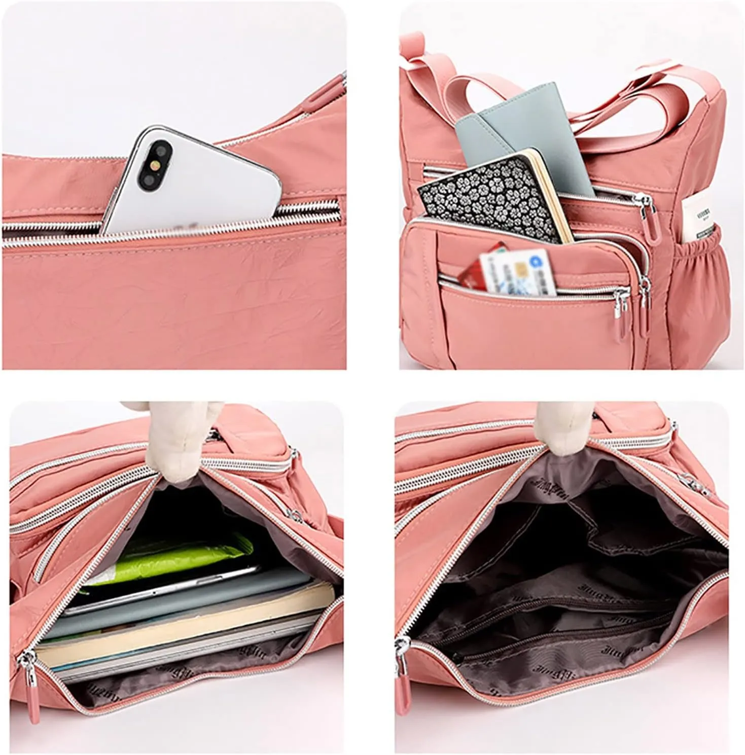 Tote Bag and Wallet Shoulder Shoulder Handbag For Women Roomy Multiple Pockets Bag Ladies Crossbody Purse Fashion
