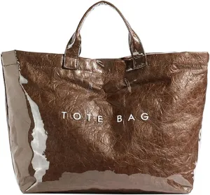 Tote Bag for Women Shoulder Bags Large Satchel and Purse Stylish Kraft Paper Handbag Dating Work Shopping