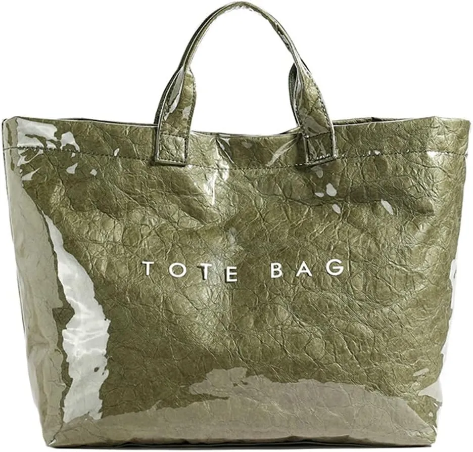 Tote Bag for Women Shoulder Bags Large Satchel and Purse Stylish Kraft Paper Handbag Dating Work Shopping