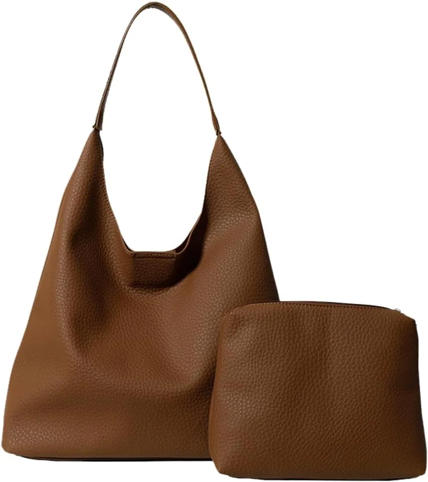 Tote Bag for Women Slouchy Hobo Bags PU Leather Crescent Bag Handbag Trendy Dumpling Bag Work Bags
