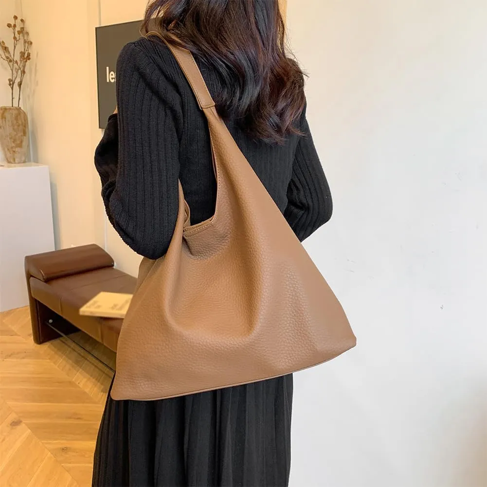 Tote Bag for Women Slouchy Hobo Bags PU Leather Crescent Bag Handbag Trendy Dumpling Bag Work Bags