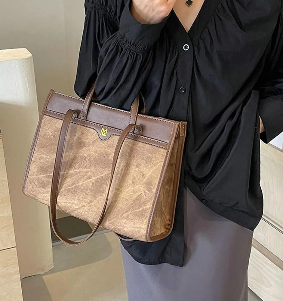Tote Bag for Women Vegan Leather Shoulder Bag Top Handle Hobo Bags Chic Tote Handbag Crossbody Bags