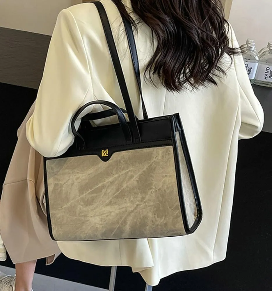 Tote Bag for Women Vegan Leather Shoulder Bags Top Handle Hobo Bag Chic Tote Handbag