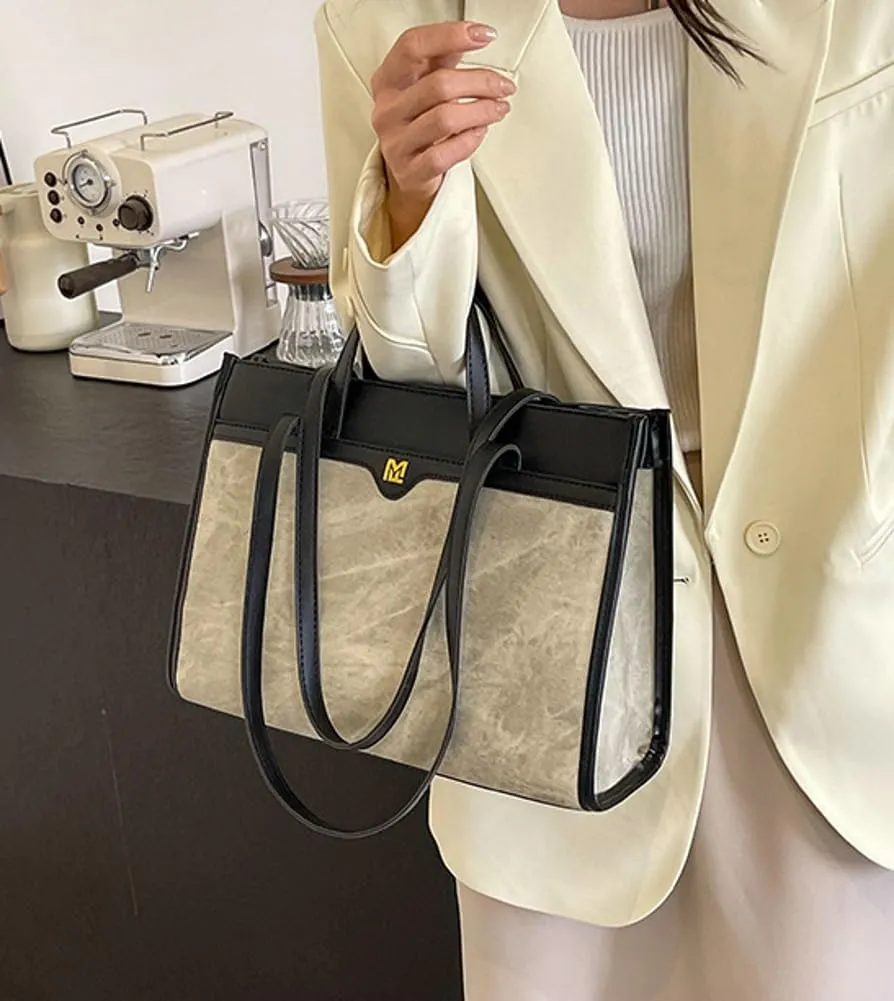 Tote Bag for Women Vegan Leather Shoulder Bags Top Handle Hobo Bag Chic Tote Handbag