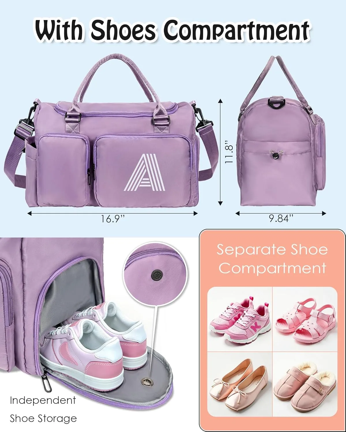 Travel Bag for Girls, Kids Travel Duffel Bag,Appreciation Gifts, Personalized Weekender Bag, Daughter Gifts from women, Friends Teacher Girls Gifts