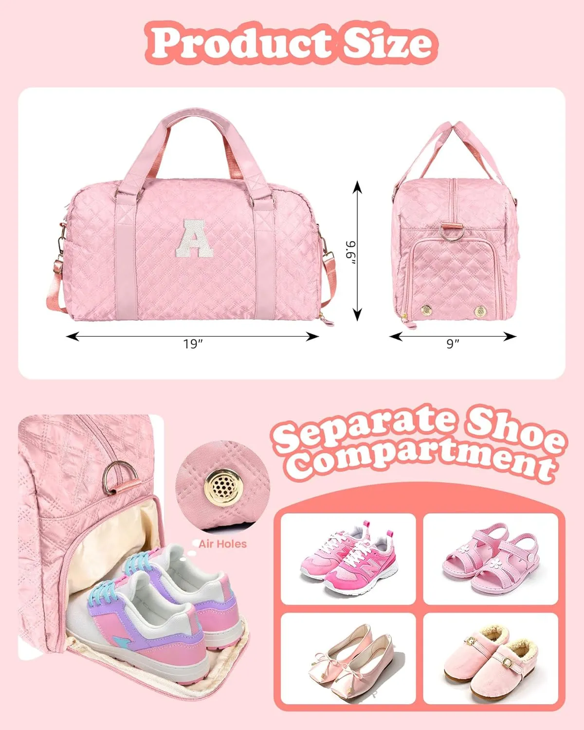 Travel Duffle Bag for Women, Graduation Gifts Girls, Personalized Weekender Overnight bag, Girls Women Teacher Mom Gift