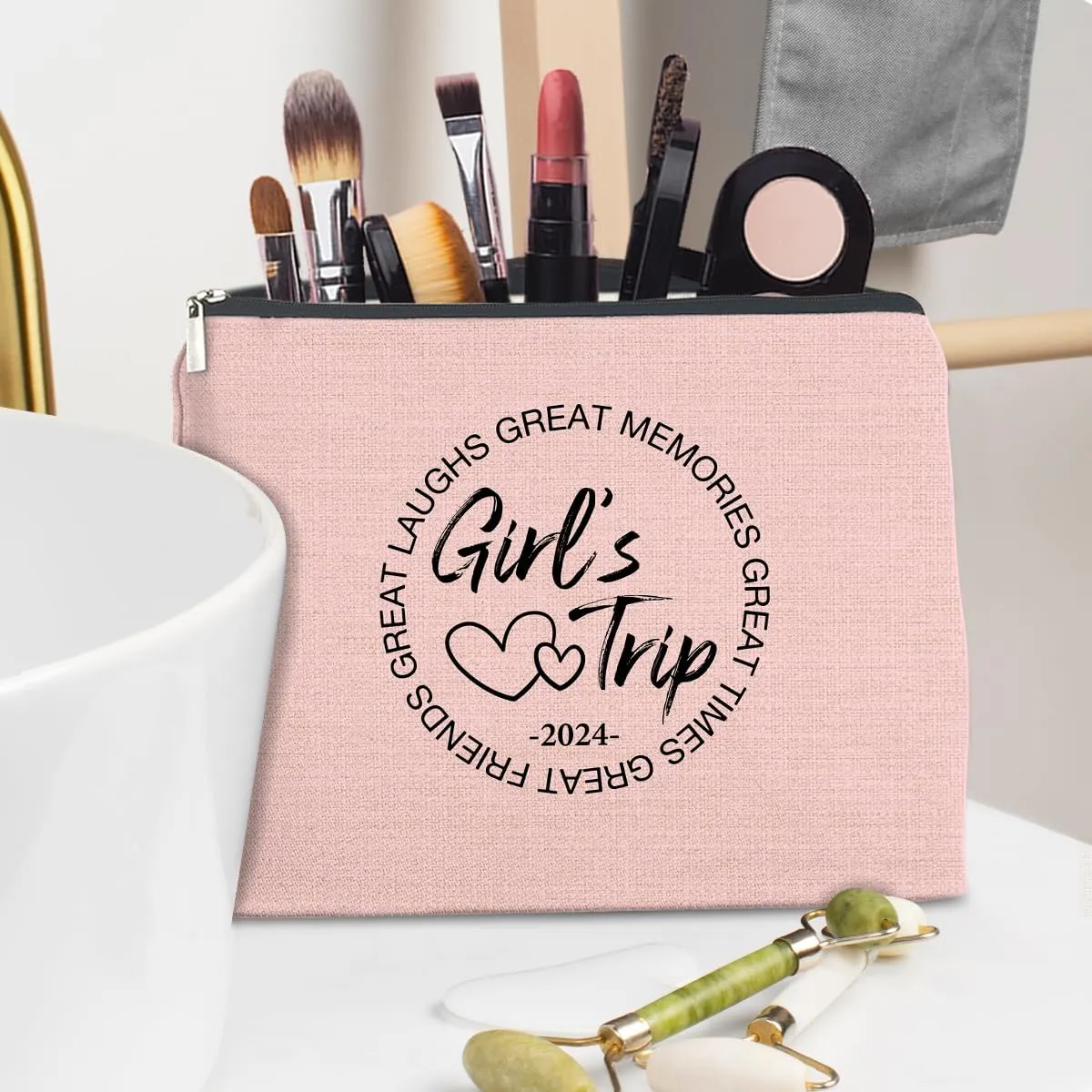 Travel Gifts for Women Makeup Bag, Gifts for Women Friends Sister Daughter, Travel Cosmetic Organizer Bag