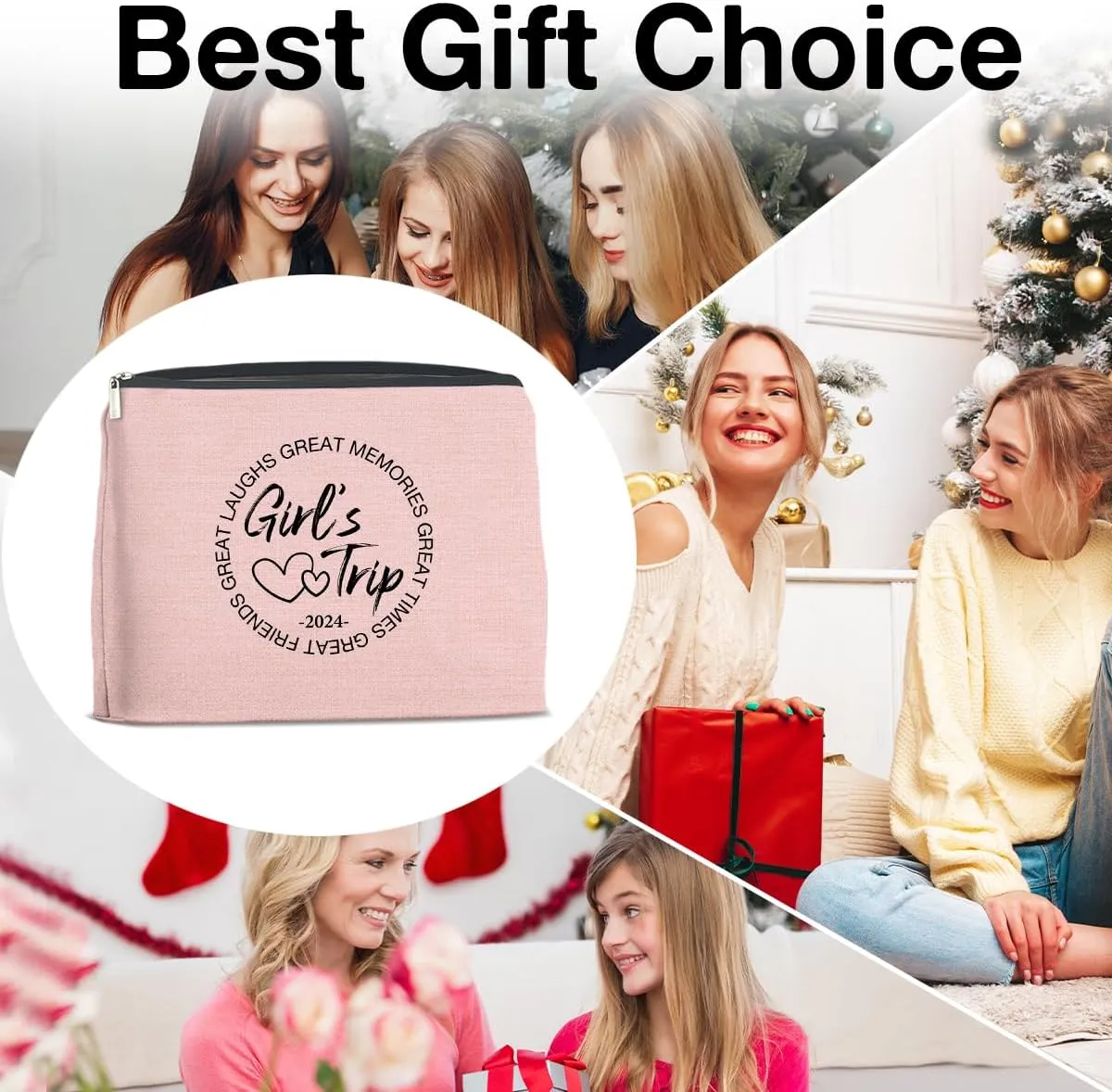 Travel Gifts for Women Makeup Bag, Gifts for Women Friends Sister Daughter, Travel Cosmetic Organizer Bag