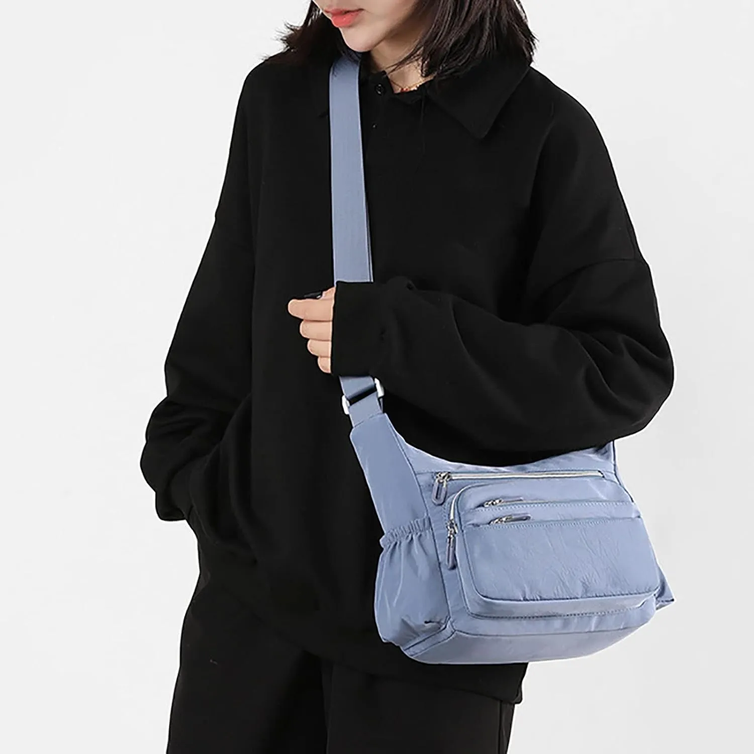 Trendy Ladies Shoulder Bag Womens Pocket Casual Crossbody Bag Ladies Shoulder Messenger Handbag For Daily Use