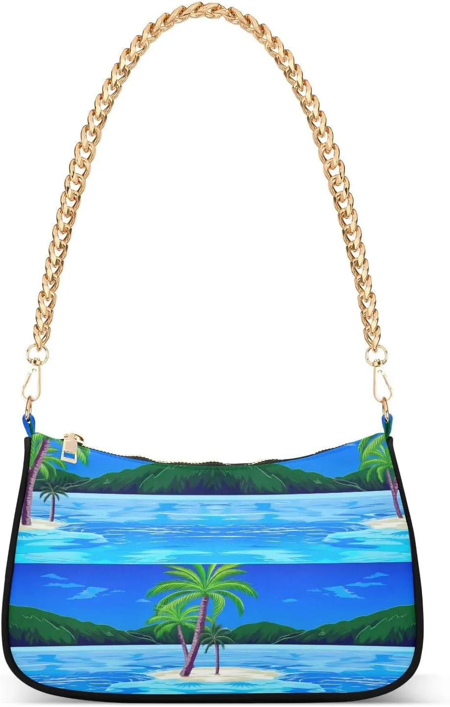 Tropical Palm Trees Blue Womans Purse, Crossbody Bags for Women Trendy