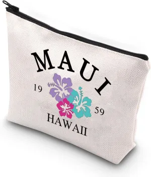 VAMSII Bachelor Party Gift Camp Toiletry Bag Maui 1959 Hawaii Aesthetic Cosmetic Bag Summer Party AccessoriesMAUI 1959