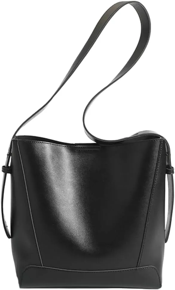 Vegan Leather Bucket Bags for Women Stylish Crossbody Bags Travel Tote Shoulder Bag Large Handbag Purse