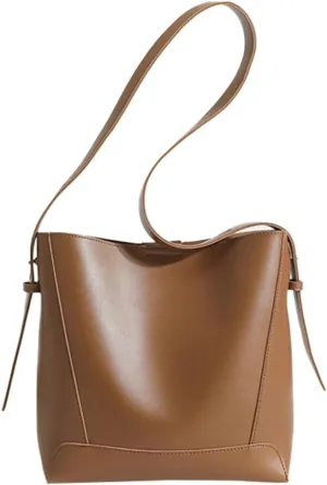 Vegan Leather Bucket Bags for Women Stylish Crossbody Bags Travel Tote Shoulder Bag Large Handbag Purse