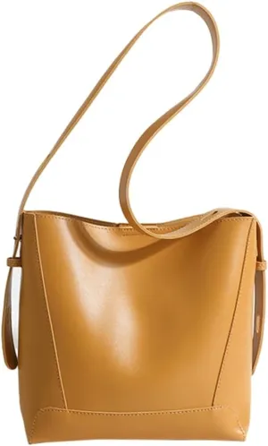 Vegan Leather Bucket Bags for Women Stylish Crossbody Bags Travel Tote Shoulder Bag Large Handbag Purse