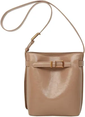 Vegan Leather Hobo Bags for Women Bucket Bag Purse Chic Solid Color Shoulder Bag Tote Handbag