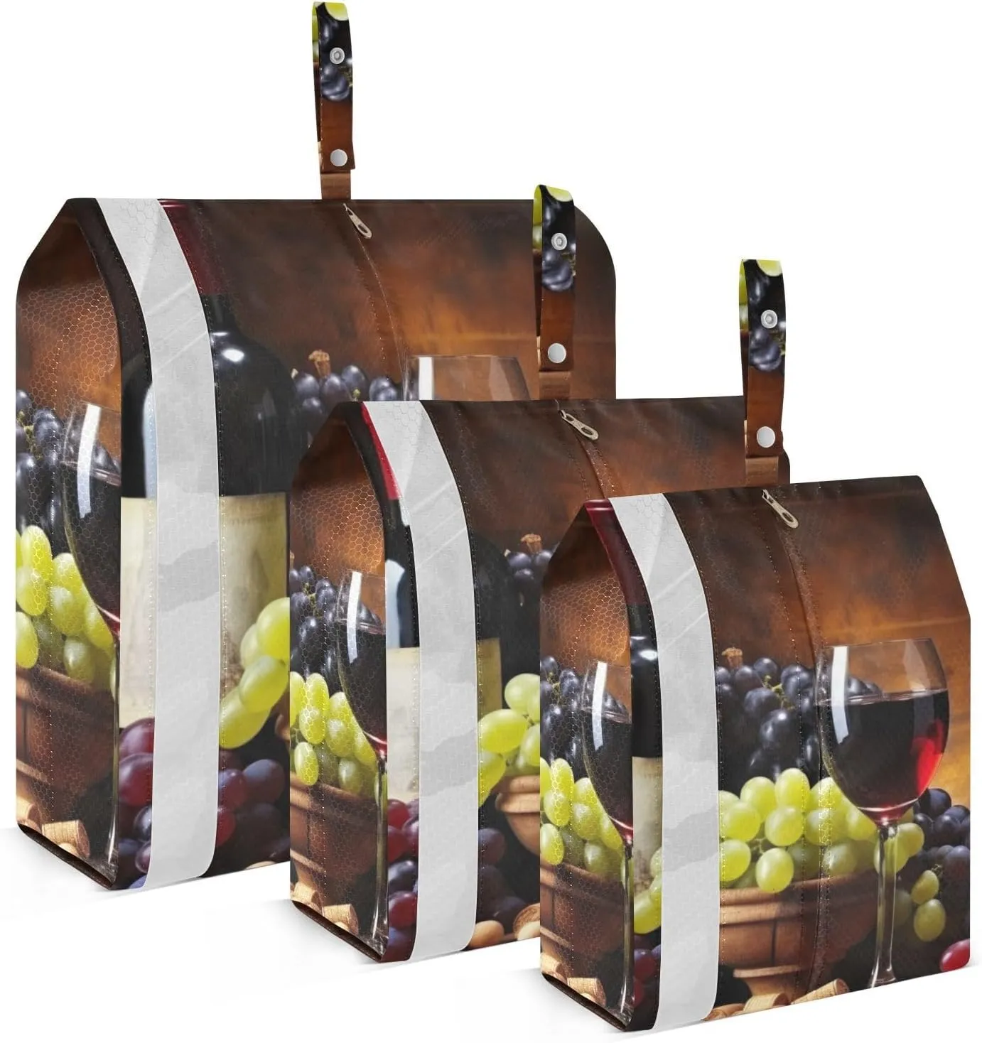 Vineyard Wine Grape Packing Cubes Set of 3, Lightweight Travel Luggage Organizers Foldable Bags for Easy Packing and Organization
