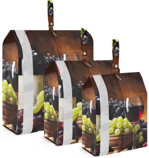 Vineyard Wine Grape Packing Cubes Set of 3, Lightweight Travel Luggage Organizers Foldable Bags for Easy Packing and Organization
