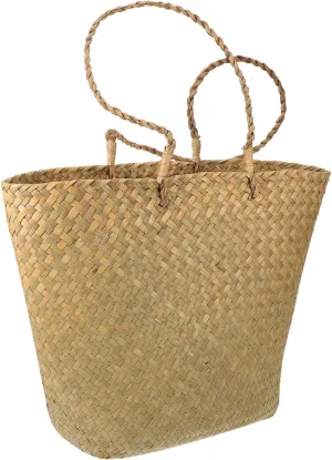 Vintage Woven Beach Bag for Women Stylish Straw Tote Bag with Ample Storage Capacity Design for Shopping and Summer Outings Chic Accessory for Any Outfit
