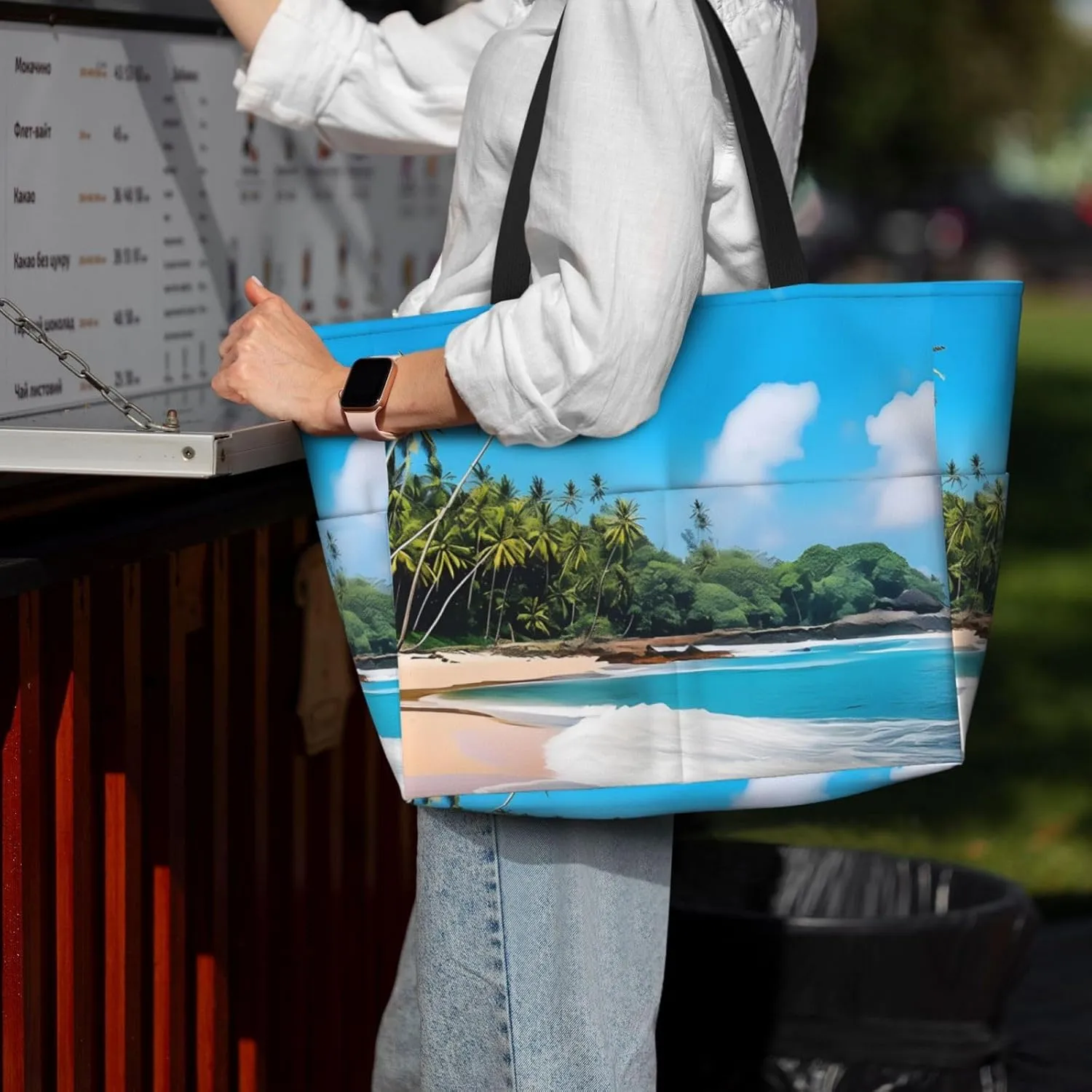 Waterproof Beach Bag for Women Sandproof Beach Tote Bag Large Capacity Swim Pool Bag Foldable Travel Duffel Bags