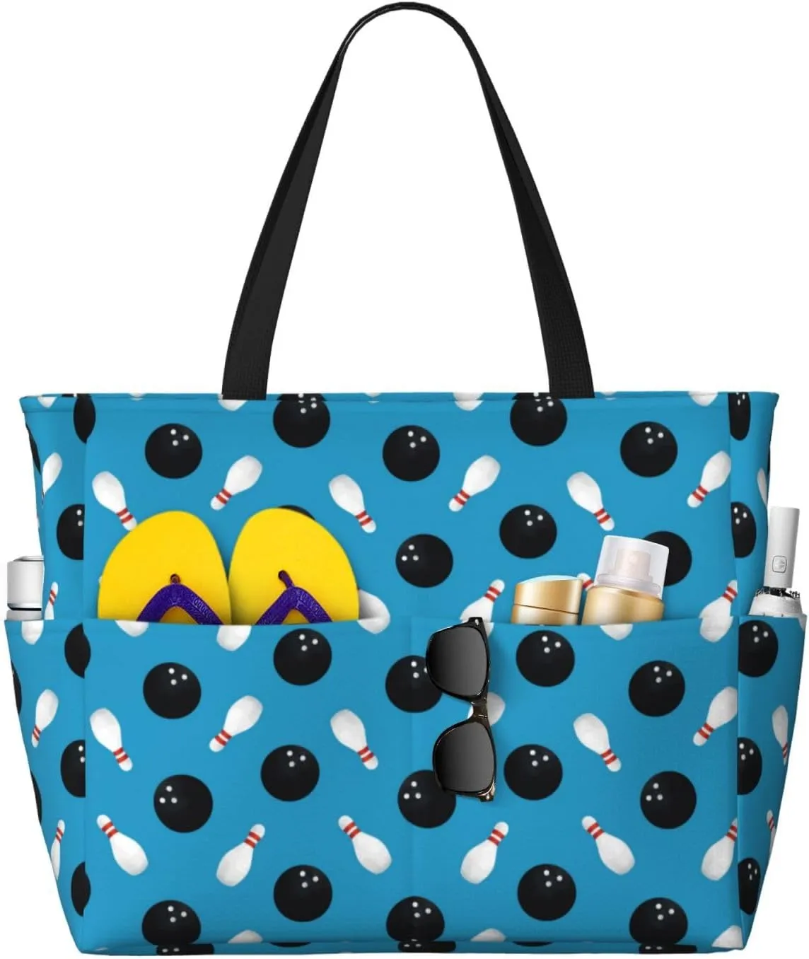 Waterproof Sandproof Beach Bag Bowling Balls Swim Large Tote Pool Bag For Women With Zipper