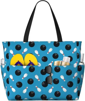 Waterproof Sandproof Beach Bag Bowling Balls Swim Large Tote Pool Bag For Women With Zipper