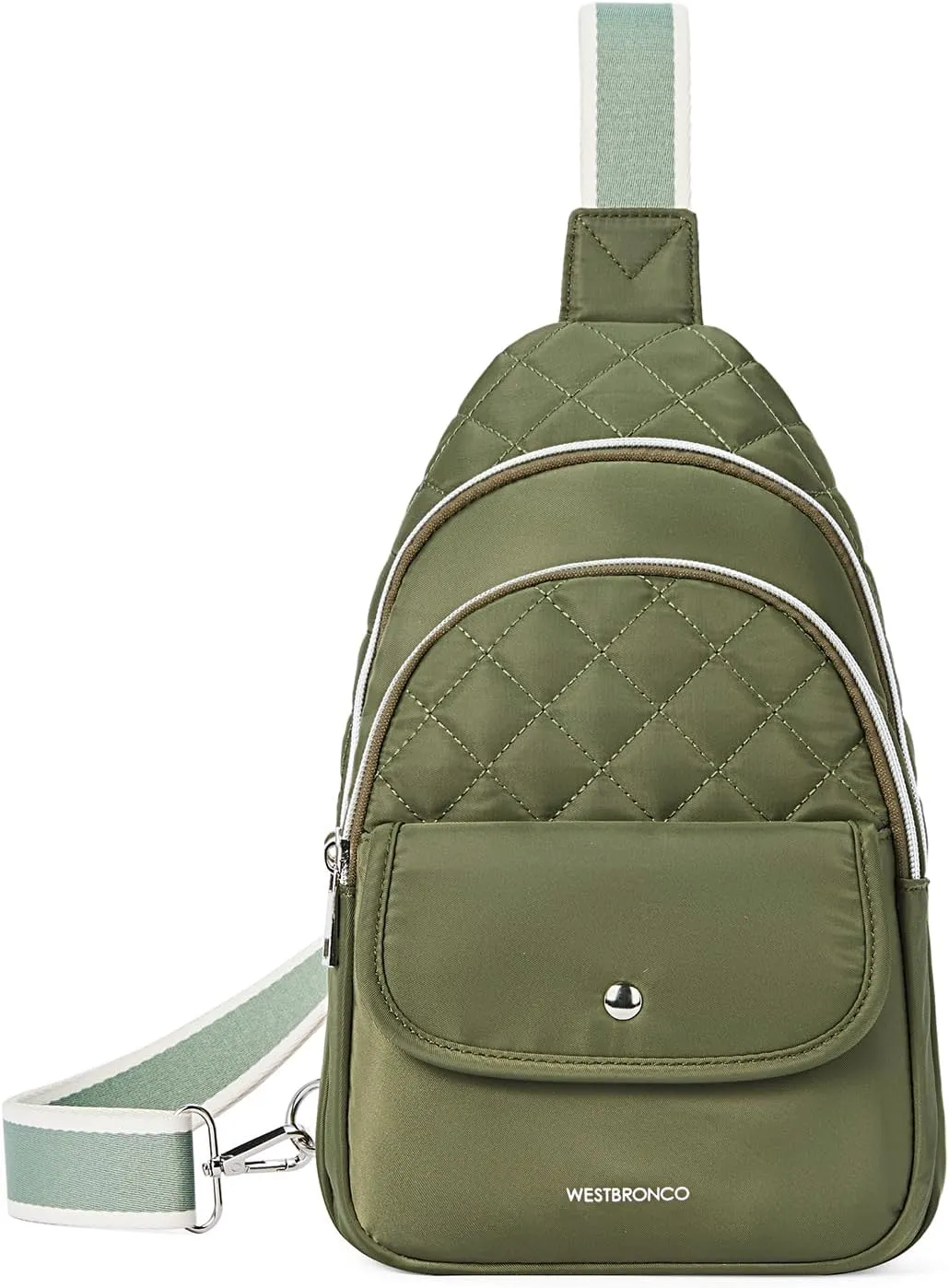 WESTBRONCO Crossbody Bags for Women Quilted Sling Daypacks Nylon Lightweight Large