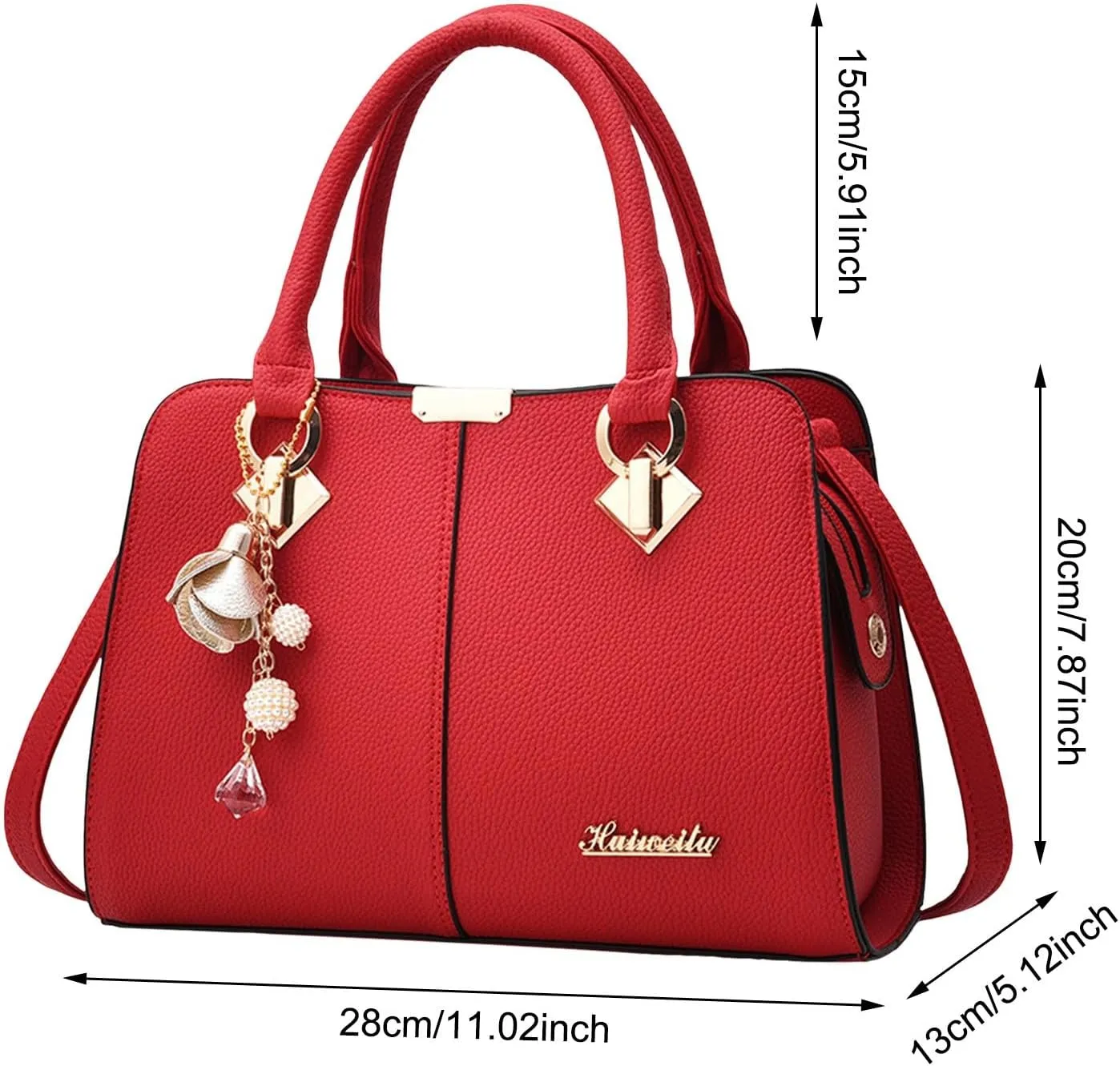Women's Handbag Trendy Shoulder Crossbody Bag Bookish Messenger Bags (Black, One Size)