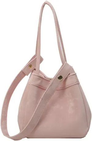 Womens Vegan Leather Handbags Chic Shoulder Bag Small Bucket Tote Bag Y2k Purse Satchel 2024