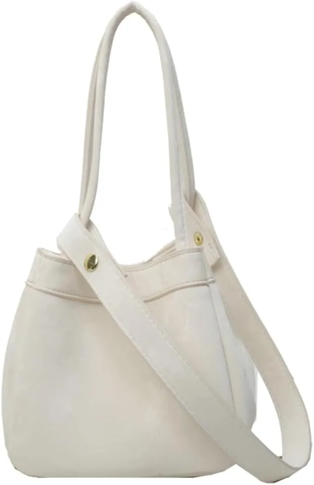 Womens Vegan Leather Handbags Chic Shoulder Bag Small Bucket Tote Bag Y2k Purse Satchel 2024