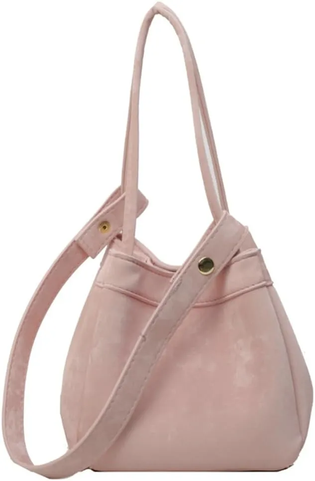 Womens Vegan Leather Handbags Chic Shoulder Bag Small Bucket Tote Bag Y2k Purse Satchel 2024