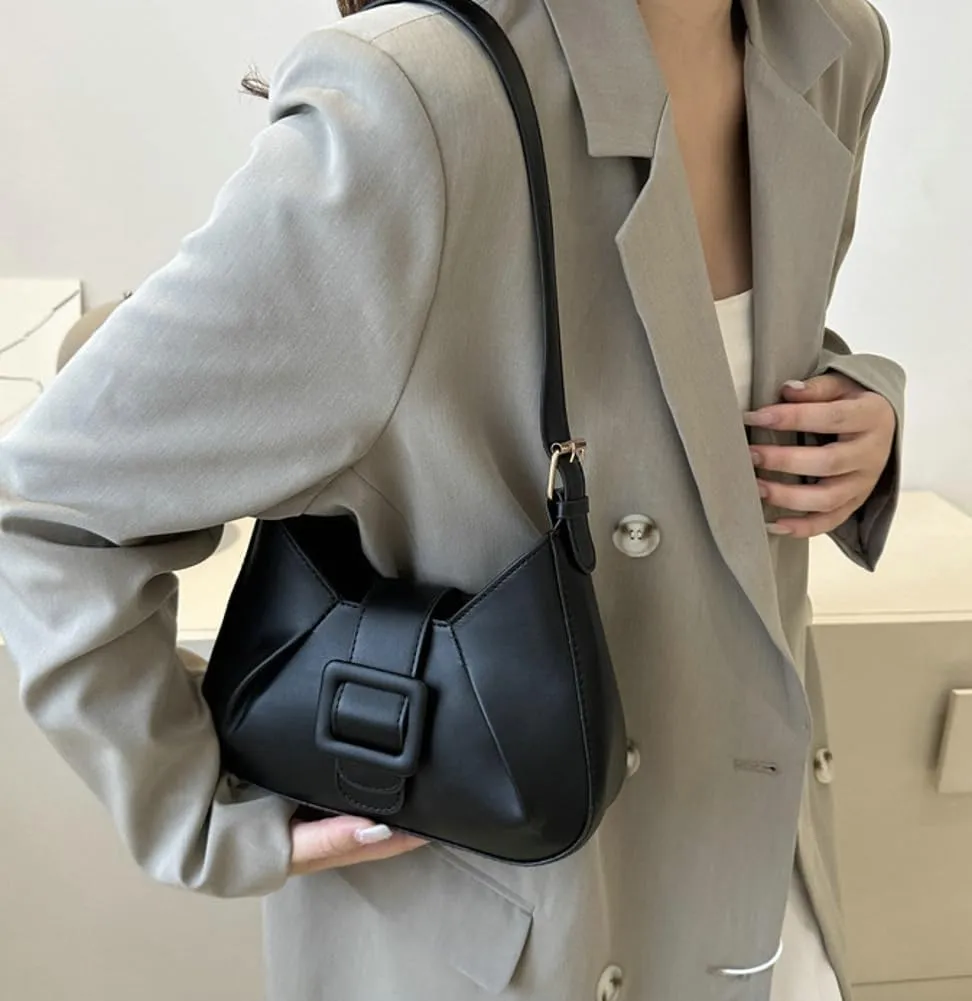 Womens Vegan Leather Shoulder Bag Chic Dumpling Tote Bag Y2k Small Handbags Top Handle Purse Satchel