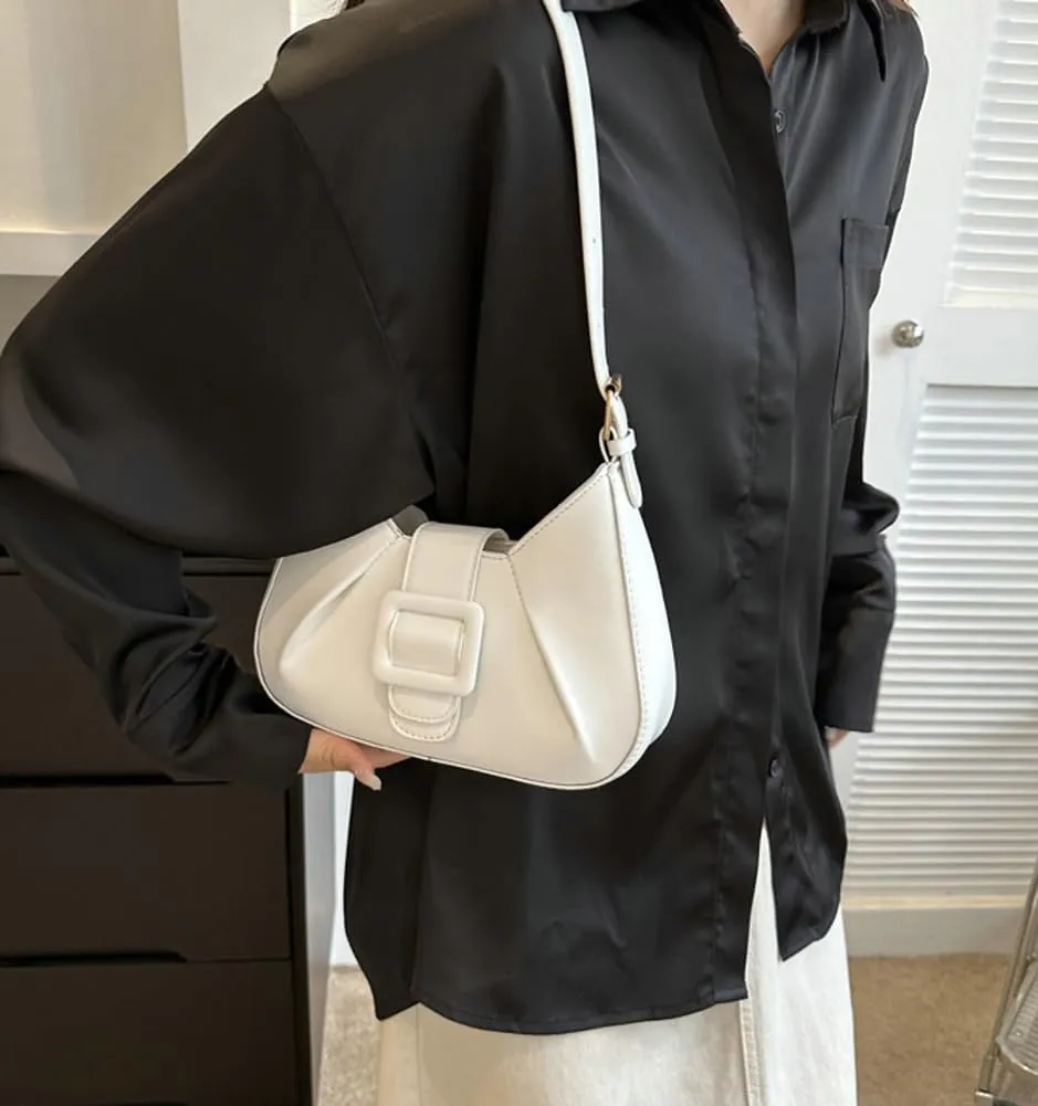 Womens Vegan Leather Shoulder Bag Chic Dumpling Tote Bag Y2k Small Handbags Top Handle Purse Satchel
