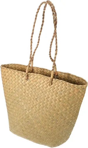 Woven Beach Bag for Women Casual Summer Tote Handbag Multi Use Shoulder Bag for Shopping Travel and Beach Vacations Craftsmanship Stylish Design
