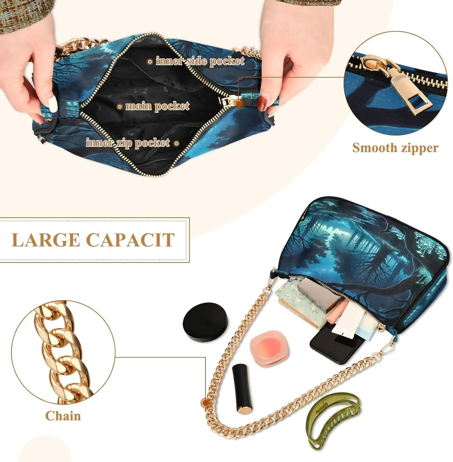 Xray Flowers Small Bag, Crossbody Bags for Women Trendy