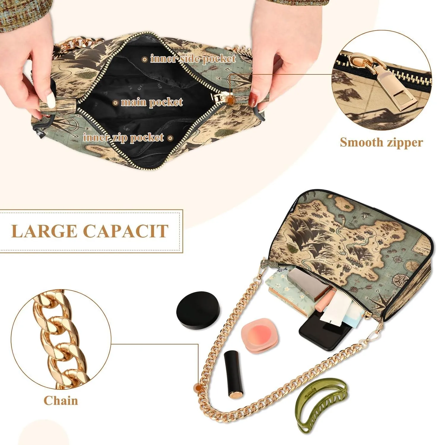 Xray Flowers Small Bag, Crossbody Bags for Women Trendy