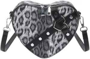 y2k Cheetah Purses for Women Handbag, Grunge Fashion Hobo Bag Ladies Chic Shoulder Bags Leopard Print Sling Purse (black)