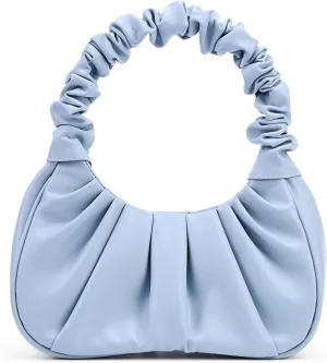 Y2K Purse Bags Chic Pouch Bag Vegan Leather Hobo Handbag Mini Shoulder Bag Underarm Bag Purse for Women