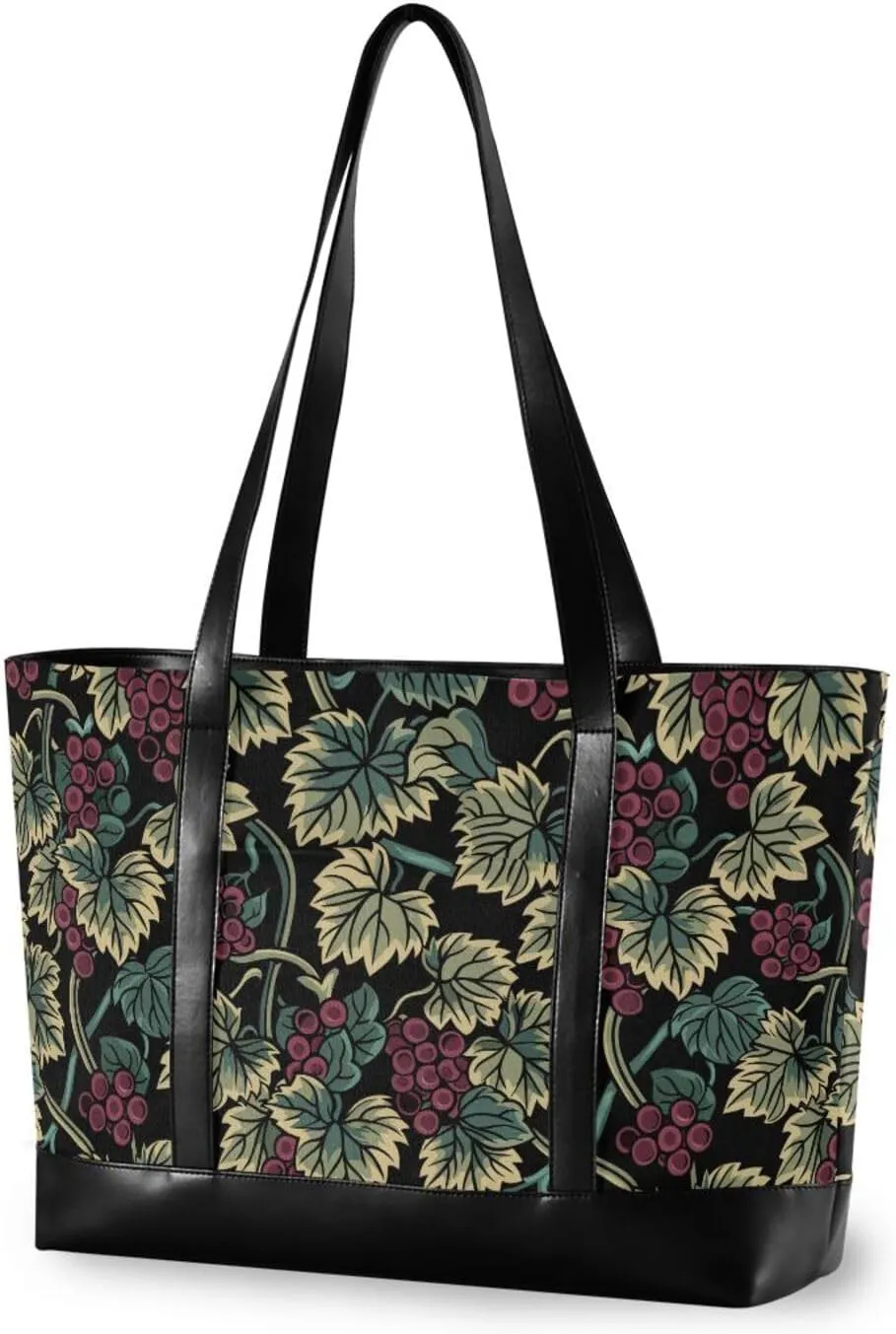 Yummy Grapes Pattern Purple Brown Large Capacity bags for women professional with zipper for Travel Pool Swim Beach Vacation Necessities with diaper bolso para laptop