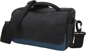 Yunseity Camera Shoulder Bag Spacious DSLR Camera Bag Wide Hand Strap 10 Pockets With Shoulder Strap For R5 R6 T100 (Blue)