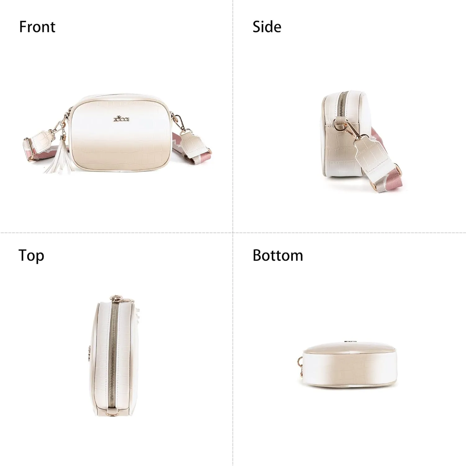 ZOCAI Camera Crossbody Shoulder Bags for Women Small Cluth Vegan Leather Handbag Purses with Adjustable Strap Lightweight