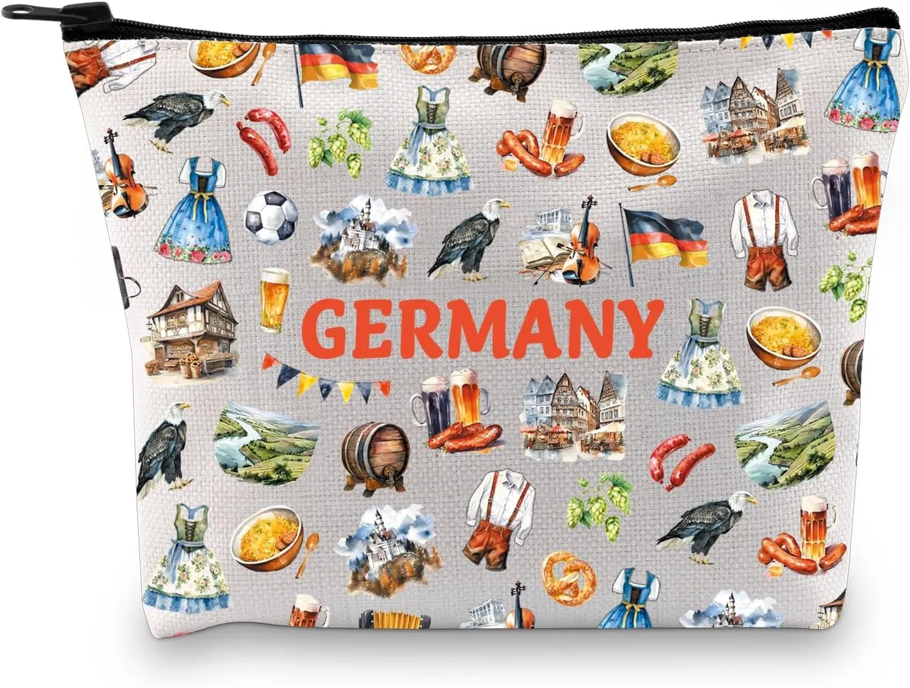 Zuo Bao Germany Gift German Flag Gift German Themed Germany Pride Gift Germany Lover Germany Party Cosmetic Bag (GERMANY)